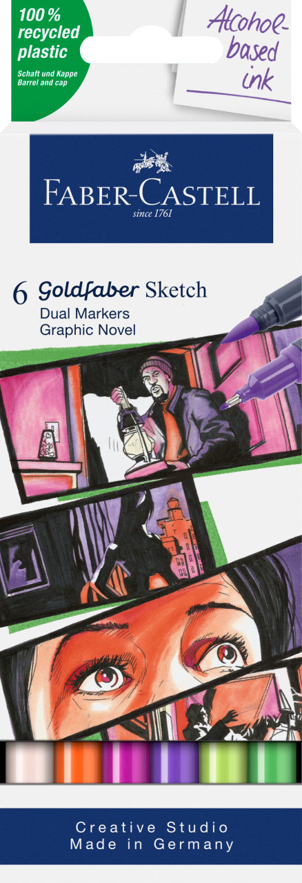 SKETCH MARKER 2 CAPETE SET 6 NOVEL GOLDFABER FABER-CASTELL SKETCH MARKER 2 CAPETE SET 6 NOVEL GOLDFABER FABER-CASTELL